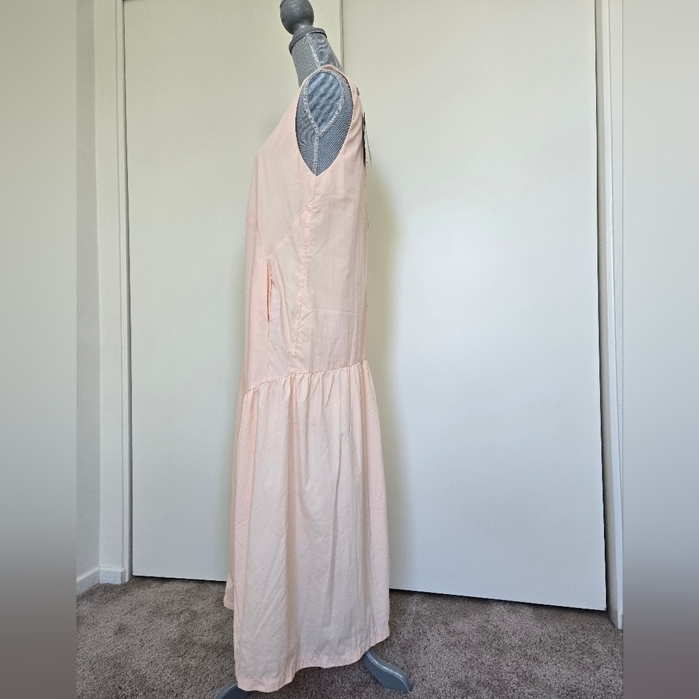 LIVE! Activewrar Brazilian Brand Nylon Midi Dress‎ Peach Color Size Small NWT - Picture 7 of 16